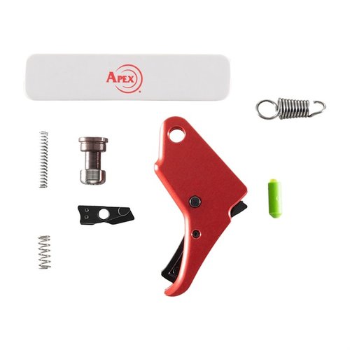 Il kit Shield Action Enhancement Trigger offre un grilletto in alluminio anodizzato rosso che riduce il pre-travel e l'over-travel del 20%, migliorando la precisione.