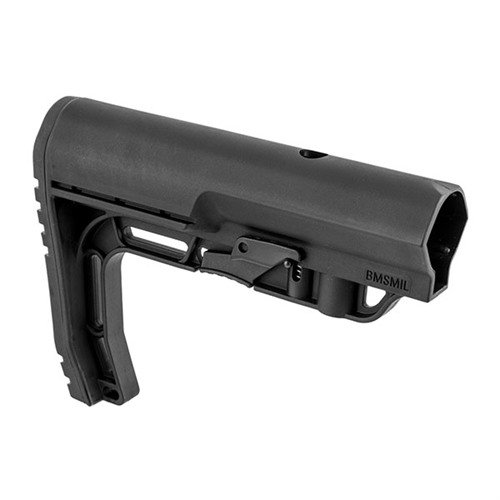 Der AR-15 Battlelink Minimalist Stock ist ultra-leicht (ca. 6oz), passt auf Mil-Spec Buffer Tubes und bietet anpassbare Zubehörmontagen für maximale Funktionalität.