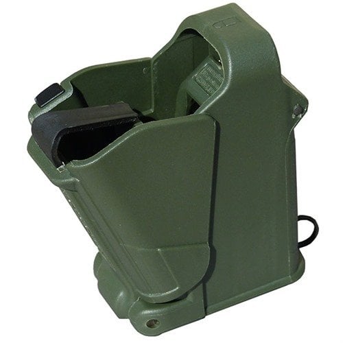 Der UpLula Magazinlader lädt schnell und schont deine Finger, ideal für 9mm bis .45 ACP Magazine, damit du mehr Zeit mit Schiessen verbringen kannst.