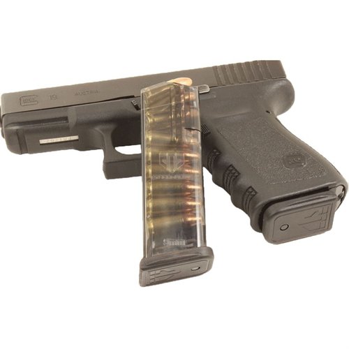 Die TRANSLUCENT MAGAZINE für GLOCK® 19 bietet hohe Zuverlässigkeit, Sichtbarkeit der Rundenzahl, einfache Reinigung und ist extrem robust gegen Stösse und Chemikalien.