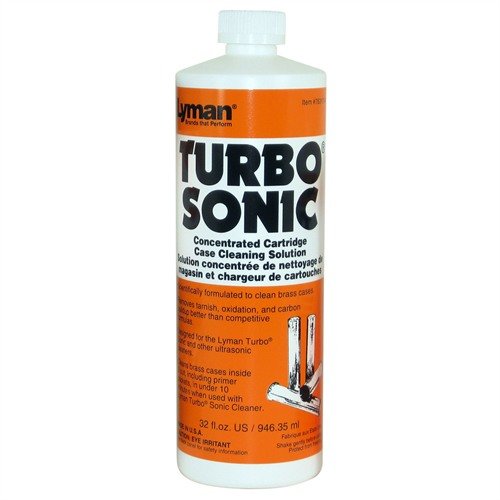 Die Lyman Turbo Sonic Lösung reinigt Gehäuse und Teile effektiv mit Ultrasonics, schützt vor Feuchtigkeit und hinterlässt einen schützenden, wiederverwendbaren Film.