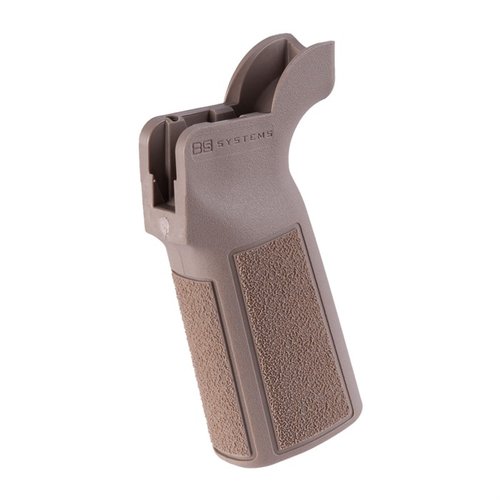 Il Type 23 P-Grip offre un upgrade per il grip standard AR15, con un angolo di presa verticale migliorato e un tang esteso per ergonomia ottimale.