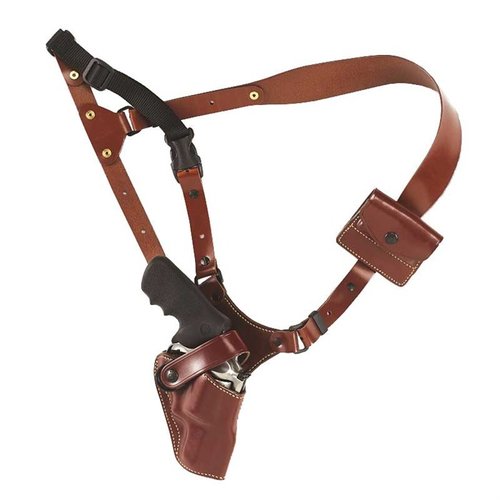 Der Great Alaskan Schulterholster aus hochwertigem Steerhide bietet Komfort und schnellen Zugriff für grosse Revolver – ideal für Outdoor-Aktivitäten in Bärengebieten.