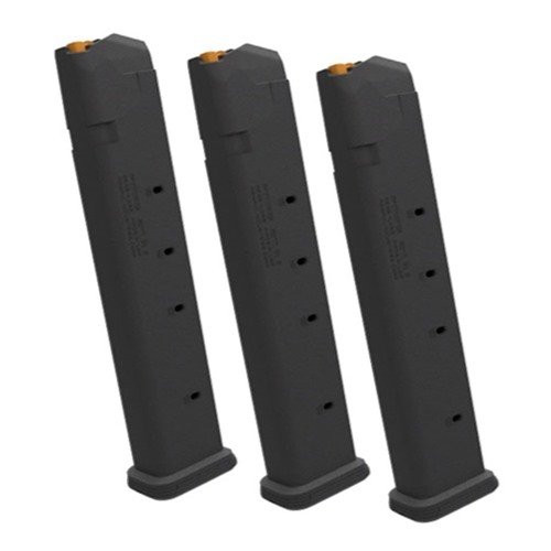 Il PMAG GL9 offre affidabilità e capacità elevate per le pistole GLOCK 9mm, con un corpo in polimero resistente e un design per un facile utilizzo.
