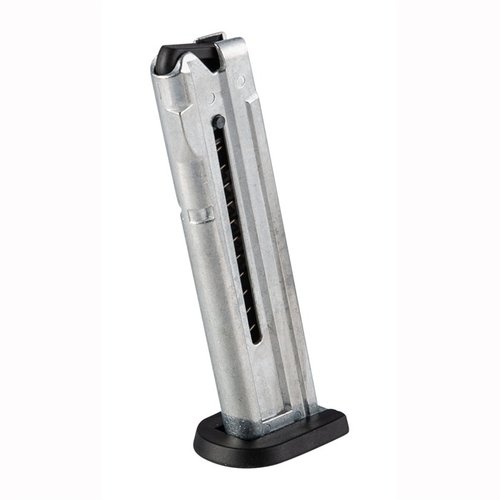Il caricatore di ricambio ATI per GSG Firefly .22 LR offre un corpo in metallo resistente, finitura argento e capacità di 10 colpi, garantendo affidabilità e durata.