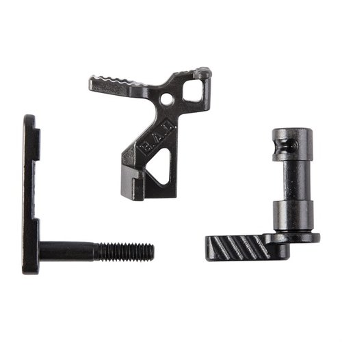 Das Battle Arms Enhanced Lower Parts Kit verbessert die Bedienung deiner AR-15 mit einem einfach zu installierenden Safety Selector, Magazine Catch und Bolt Catch für mehr Kontrolle.