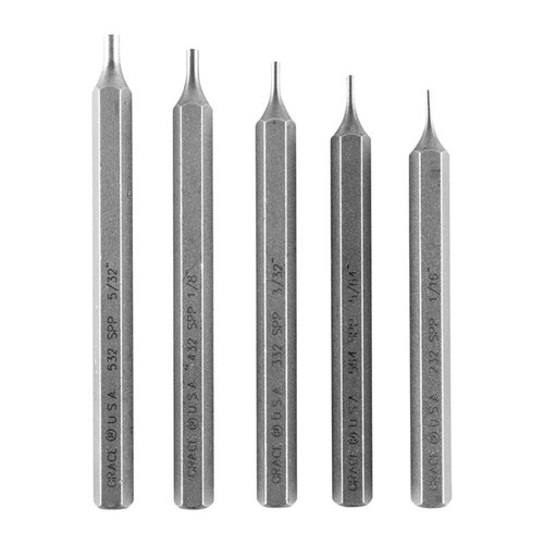 Das Grace USA Short Pin Punch Set bietet präzise, langlebige Werkzeuge aus hochlegiertem Werkzeugstahl mit einem stabilen Hex Stock Design für optimale Kontrolle.