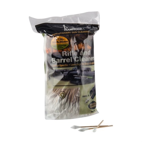Die RamRodz Rifle & Barrel Cleaner für .223/5.56mm reinigen gründlich, sind einfach zu handhaben, biologisch abbaubar und vermeiden das Chaos von Baumwoll-Patches!