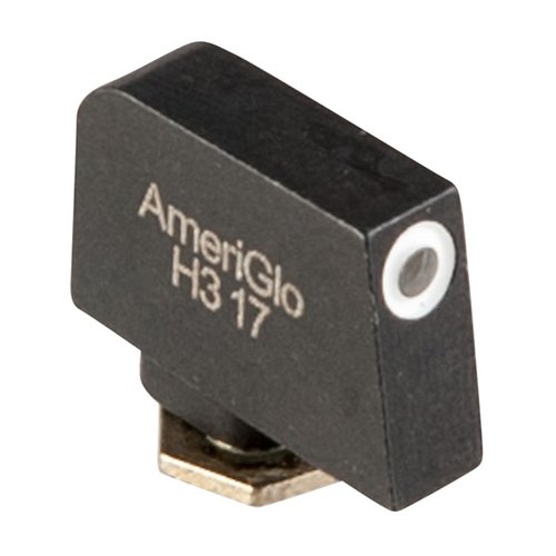 Il mirino anteriore Tritium AmeriGlo per Glock offre un design a profilo basso, resistenza all'usura e punti di tritio luminosi per una rapida acquisizione del bersaglio.