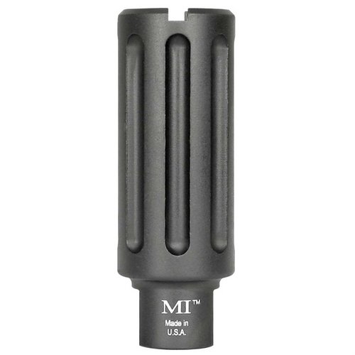 Der AR-15 Blast Can Compensator von Midwest Industries leitet den Mündungsblast nach vorne, schützt deine Hände und ist aus leichtem, robustem Aluminium.