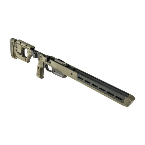 Das Magpul Pro 700 Chassis bietet eine vollständig anpassbare Lösung für Remington 700, mit ergonomischem Design, ambidextrösen Funktionen und M-LOK Slots.