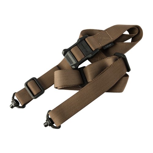 La Magpul MS1 QDM Sling offre un design a profilo basso, regolazione rapida della lunghezza e funzionalità a due punti, ideale per ogni fucile.