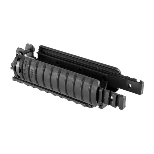 Der H&K MP5 RAS Handguard in Schwarz bietet dir eine robuste Picatinny-Schiene für Zubehör, verbesserte Handhabung und passt perfekt auf deine H&K MP5.