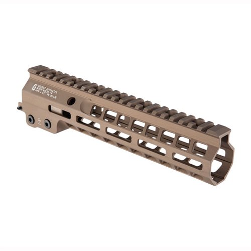 Die Geissele MK14 Super Modular Rail ist leicht, stark und bietet eine schlanke Bauform mit M-LOK Slots für Zubehör und einem durchgehenden Picatinny-Rail.
