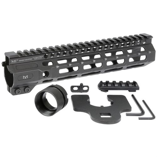 Die COMBAT M-LOK Handguard für AR-15 ist eine leichte, freischwebende Aluminium-Konstruktion mit 7 M-LOK-Punkten und einer durchgehenden Picatinny-Schiene.