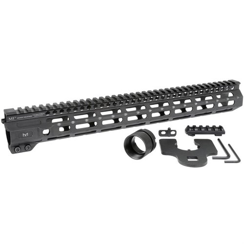 Der Midwest Industries Combat M-LOK Handguard bietet eine vollständige Free-Float-Konstruktion, sieben M-LOK-Anschlussstellen und eine durchgehende Picatinny-Schiene.