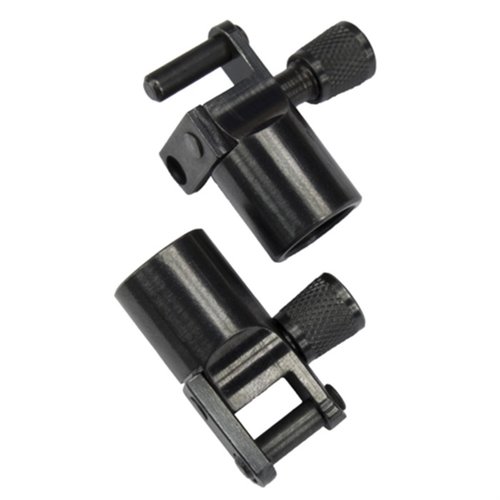 Mit dem Grovtec Push Button Base To Stud Adaptor kannst du einfach einen Sling mit Push Button Swivels an fast jedem Gewehr anbringen – schnell und unkompliziert!
