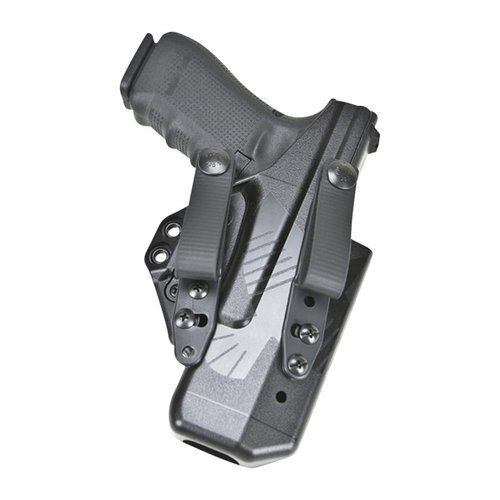 Das Eidolon Holster bietet eine passgenaue Schale für deinen Glock G17, die Komfort und Versteckmöglichkeiten maximiert und vielseitige Zubehörpunkte hat.