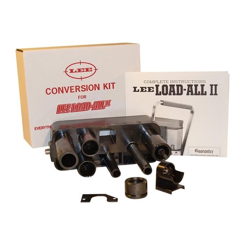 Il Kit di Conversione Lee Load All trasforma il Load-All II in un press per cartucce di calibro 12, 16 o 20, completo di die carrier, steel sizer e istruzioni.