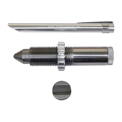 Il Kit per la Misurazione della Durezza del Piombo LEE PRECISION determina il Brinnell Number di un legame in 6 semplici passaggi, incluso un microscopio portatile.