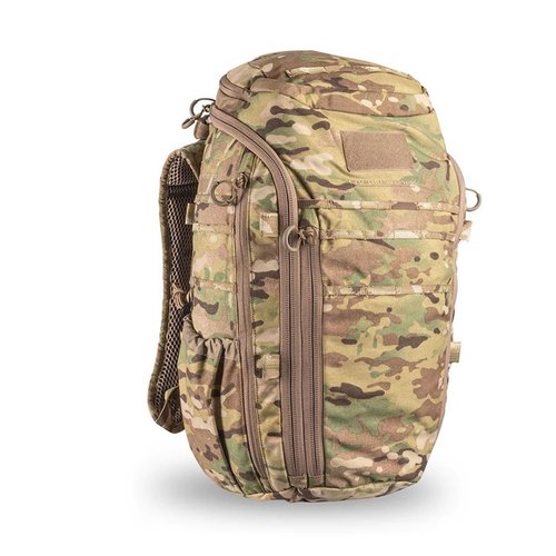 Il SWITCHBLADE PACK EBERLESTOCK offre un accesso rapido e sicuro alla tua pistola, con ampio spazio organizzativo e compatibilità MOLLE-10 per accessori.