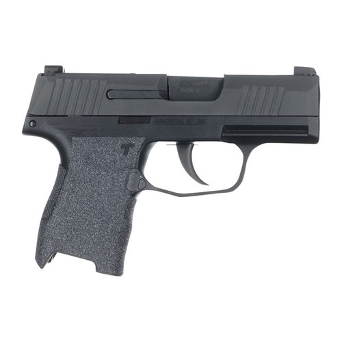 Les TALON Grips pour Sig Sauer P365 offrent une couverture complète des panneaux latéraux, de la zone de repos du pouce, et sous la garde de la gâchette.