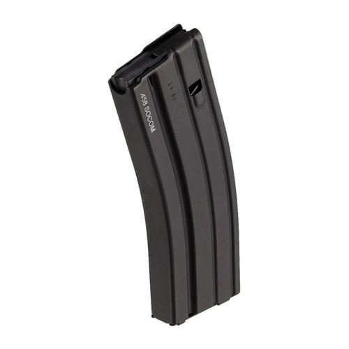 .458 SOCOM Magazine von D&H Industries für AR-15, aus Aluminium mit schwarzer Beschichtung, erhältlich in 10 oder 4 Schuss – ideal für zuverlässige Leistung!