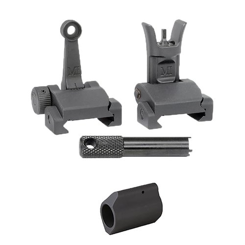 Das AR-15 .750 Gasblock mit Flip-up Combat Sights bietet eine robuste Lösung für Backup-Visiere und sichert deine Schussgenauigkeit, auch ohne Optik.