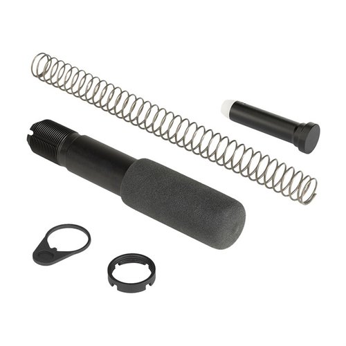 Das AR-15 Pistol Buffer Tube Assembly ist aus langlebigem 6061 T6 Aluminium, mit Vynafoam gepolstertem Kappen und einer lebenslangen Garantie – perfekt für deine AR-15!