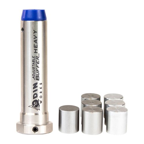 Il Buffer Regolabile ODIN Works offre massima personalizzazione per AR 308, AR-15 e carabine a calibro 9mm, con pesi intercambiabili per ottimizzare le prestazioni.