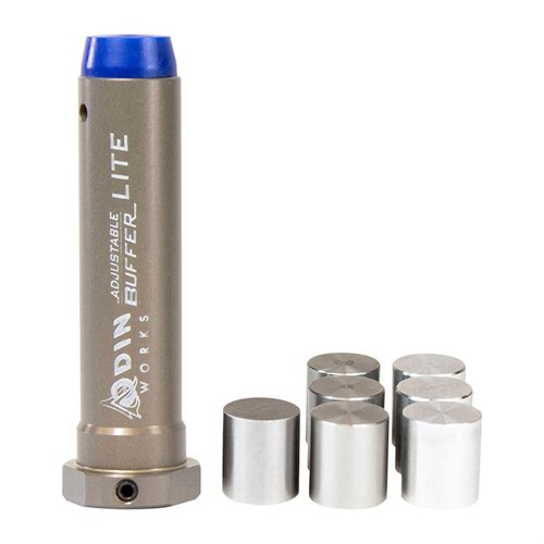 Il buffer regolabile AR-15 Lite di ODIN Works offre personalizzazione massima, compatibile con AR 308, AR-15 e carabine a calibro 9mm, con pesi intercambiabili.