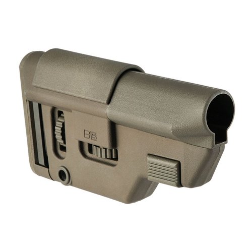 Le B5 Systems Precision Stock offre un ajustement sans outil de la longueur de tir et de la hauteur de joue, compatible avec le Law Tactical Folding Stock Adapter.