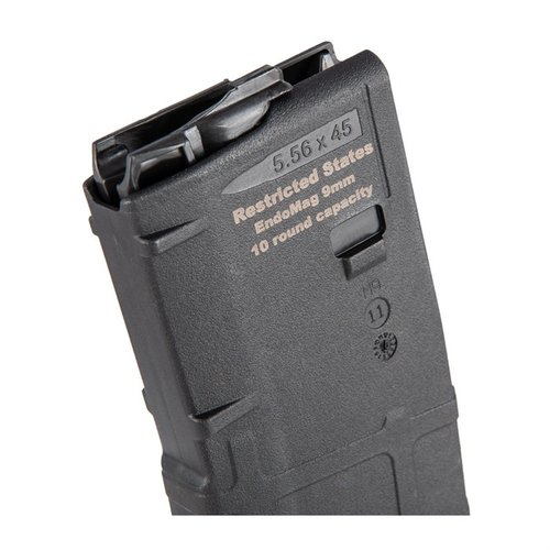Die AR-9 Endomags bieten dir eine 10-Schuss-Kapazität für AR-15 Magazine, sind kompatibel mit Glock- und Colt-Bolzen und ideal für PCC-Enthusiasten.