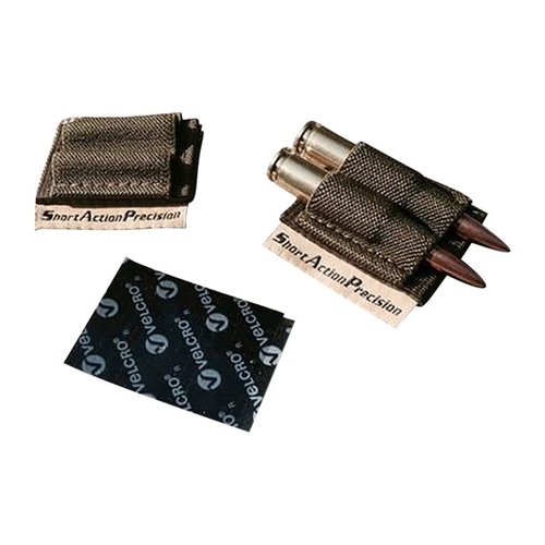 Mit dem SAP Two Round Holder hast du immer zwei zusätzliche Patronen griffbereit. Einfache Anbringung mit Velcro an fast jedem Gewehr!