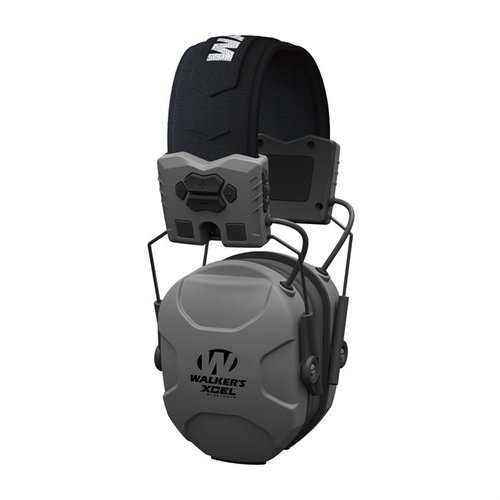 Gli XCEL 500BT di Walkers offrono protezione acustica compatta con 26 dB di riduzione del suono, microfono Hi-Gain e Bluetooth per un comfort superiore.