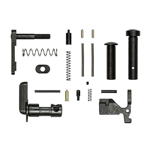 Il kit di parti inferiori Aero Precision AR-15 include tutto il necessario per completare un lower receiver, escludendo FCG, impugnatura e guardia del grilletto.