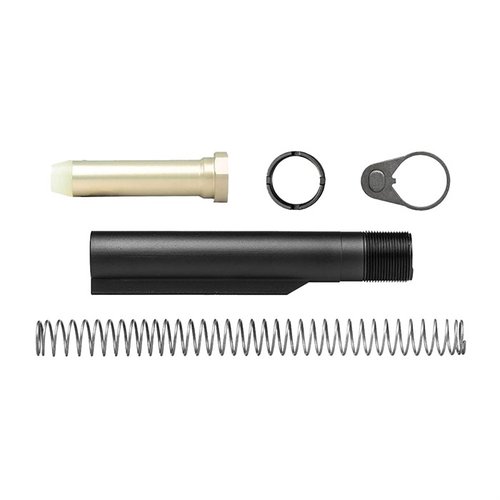 Il kit buffer AR-15 Aero Precision offre un tubo buffer mil-spec in alluminio 7075-T6, diverse opzioni di peso per ridurre l'overgassing e migliorare il rinculo.