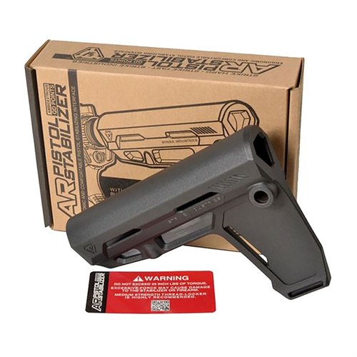 Découvre le stabilisateur Strike Industries pour AR Pistol, ergonomique, léger et solide, avec options de montage QD ambidextres et ajustement facile.