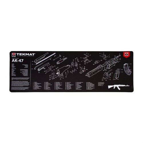 Der TekMat Ultra 44 Long Gun Cleaning Mat ist wasserdicht, kratzfest und bietet eine detaillierte Schemadarstellung deiner Waffe für einfaches Reinigen und Wartung.