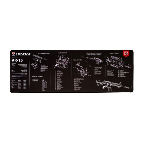 Le TekMat Ultra 44 est un tapis de nettoyage extra-long, imperméable et résistant, avec un schéma de ton arme pour un entretien facile et précis.