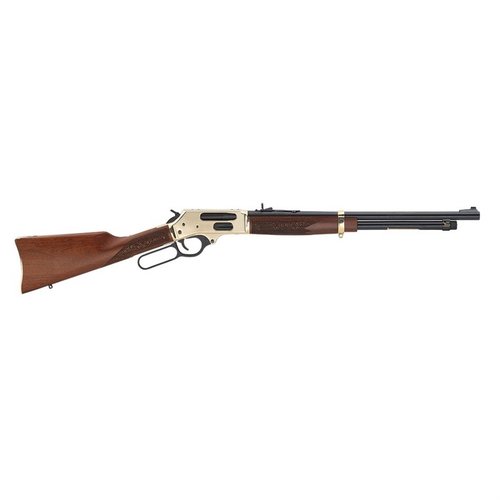 Die Henry Side Gate Lever Action Rifle .45-70 bietet eine vielseitige Ladeoption, einen robusten Messingempfänger und edles amerikanisches Nussbaumholz.