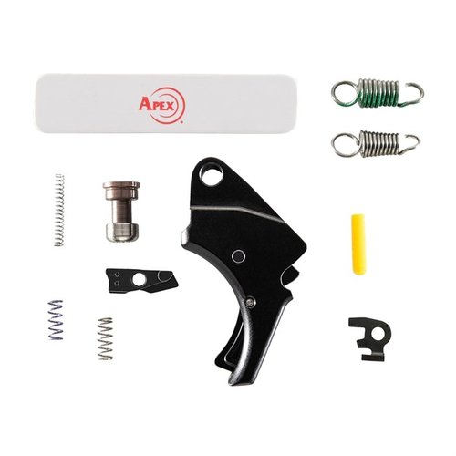 Améliore ton S&W M&P M2.0 avec le kit de gâchette Apex Tactical : tir plus fluide, poids réduit entre 3 et 4 lbs, et installation facile sans ajustement.