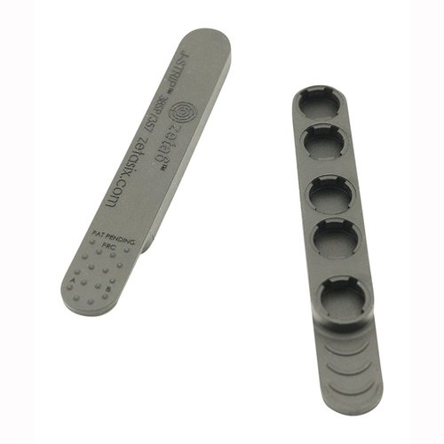 Der J-STRIP™ Speedloader passt perfekt für 5-Schuss J-Frame Revolver, lädt zwei Patronen gleichzeitig und ist ideal für die verdeckte Tragweise.