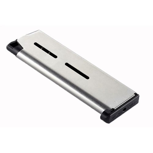 I caricatori Wilson Combat .45 ACP offrono affidabilità e durata superiori, con struttura in acciaio inox, molla heavy-duty e design per una manutenzione semplice.