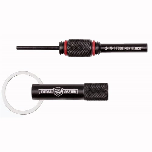 Das 2-IN-1 TOOL für GLOCK® von REAL AVID ermöglicht dir die vollständige Demontage deiner Waffe zur Reinigung und den Austausch der Frontvisiere – alles in einem praktischen Tool!