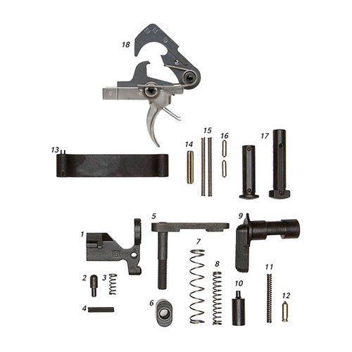 Das AR-15 Lower Parts Kit mit ACT Trigger bietet alles, was du für den Aufbau deines Gewehrs benötigst, inklusive hochwertiger Teile und optionalem Griff!