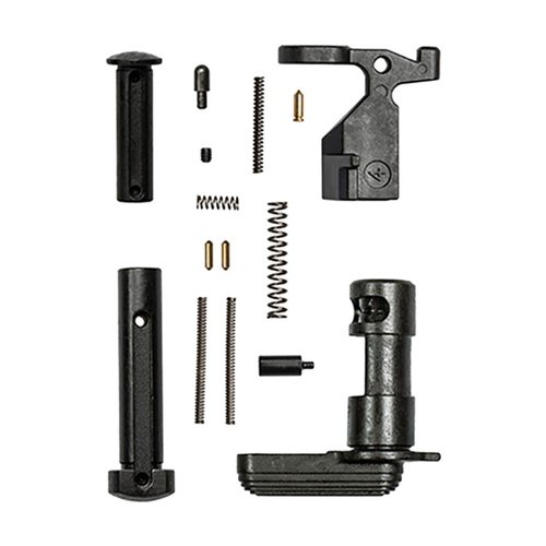 Il kit di parti inferiori EPC di Aero Precision include solo i componenti necessari per assemblare il tuo lower receiver, escludendo FCG, grip e trigger guard.