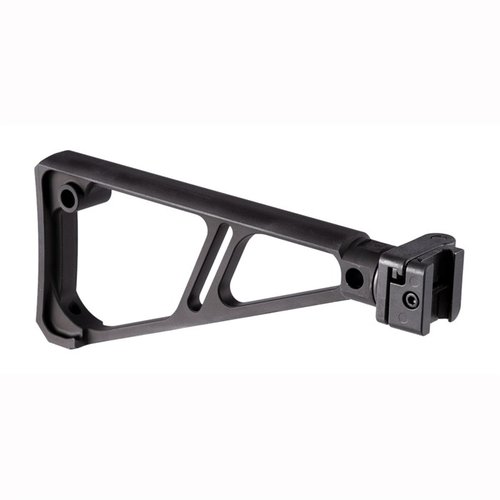 Le Side Folding Fixed Extruded Stock de Midwest Industries offre un design ergonomique, une mécanique robuste et un pliage compact pour un transport facile.