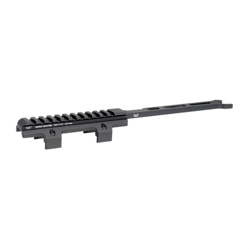 Mit der HK MP5 & CLONES TOP RAIL M-LOK kannst du einfach Optiken und Licht montieren, ohne die originale Handguard zu entfernen. Robuste Konstruktion, leicht und Made in USA!