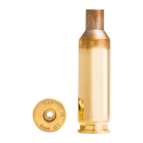 Die 6MM GT Brass von Alpha Munitions bietet optimale Leistung mit OCD-Technologie, ideal für PRS-Wettkämpfe und einfaches Laden mit Standardmagazinen.